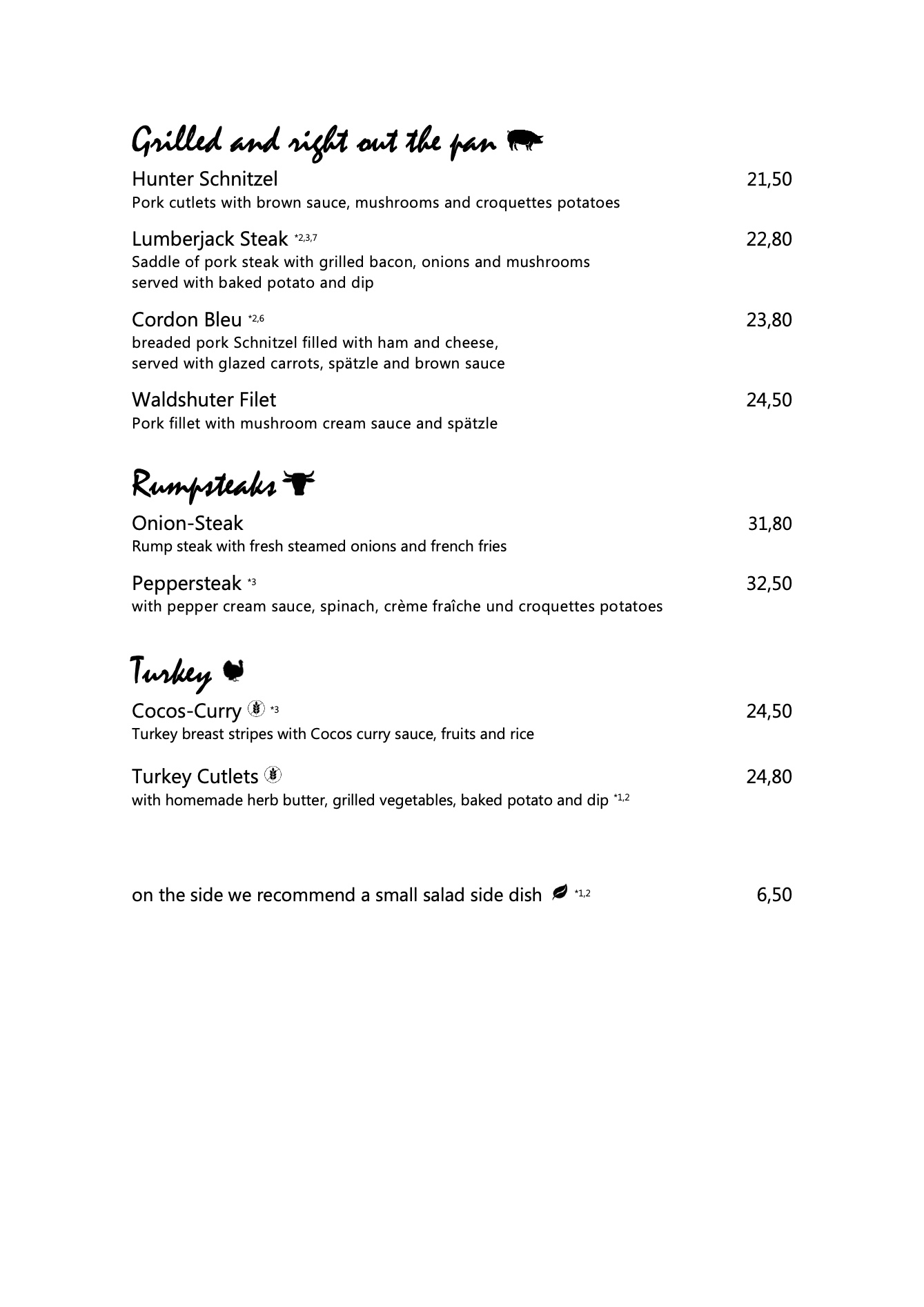 English menu page 4